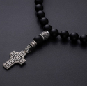 Православные чётки из шунгита с крестом.