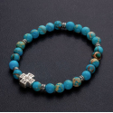 Чётки "Иерусалимский крест" большой, калифорнийская бирюза (варисцит)