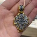 Мощевик "Восьмиконечный крест с молитвой Богородице"