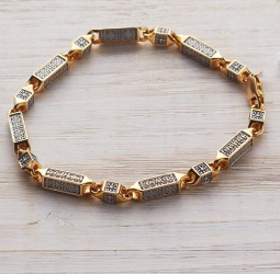 Браслеты серебро с позолотой