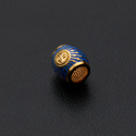 Бусина «Солнце» с синей эмалью