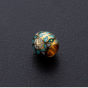 Бусина с позолотой и эмалью