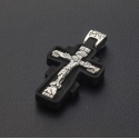 Православный крест из серебра и дерева с Хризмой