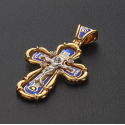 Православный крест с камнями и эмалью