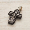 Православный крест с серебряным распятием и основой из эбена