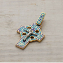 Нательный крест с эмалью