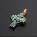 Нательный крест с эмалью