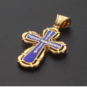 Православный крест с камнями и эмалью