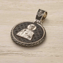 Православный образок из серебра и дерева с образом Николая Чудотворца