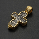 Православный крест со Святыми Покровителями с позолотой